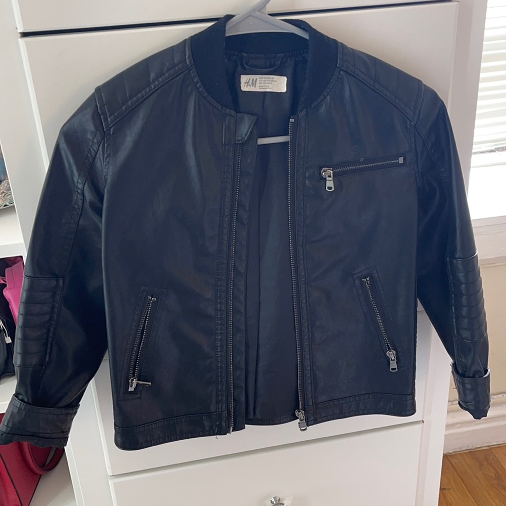 H&M kids leather jacket size 7/8